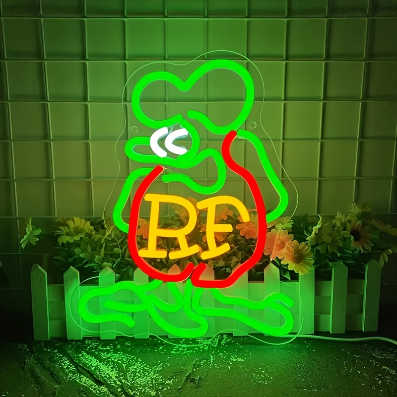 TEMU An Led Neon Sign Featuring A Cartoon Mouse, Vintage Garages. Dimmable, Usb-powered, And Ideal For Use In Garages, College Dorms, Bars, Clubs, Or