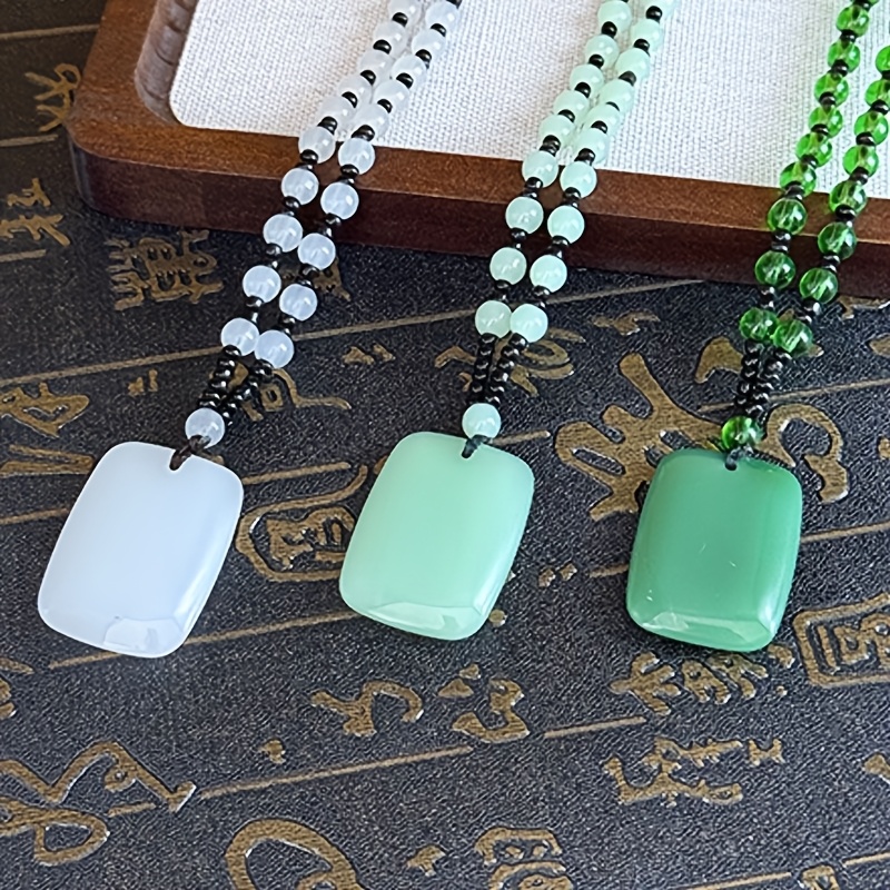 Natural Stone Pendant in Retro Ethnic Style