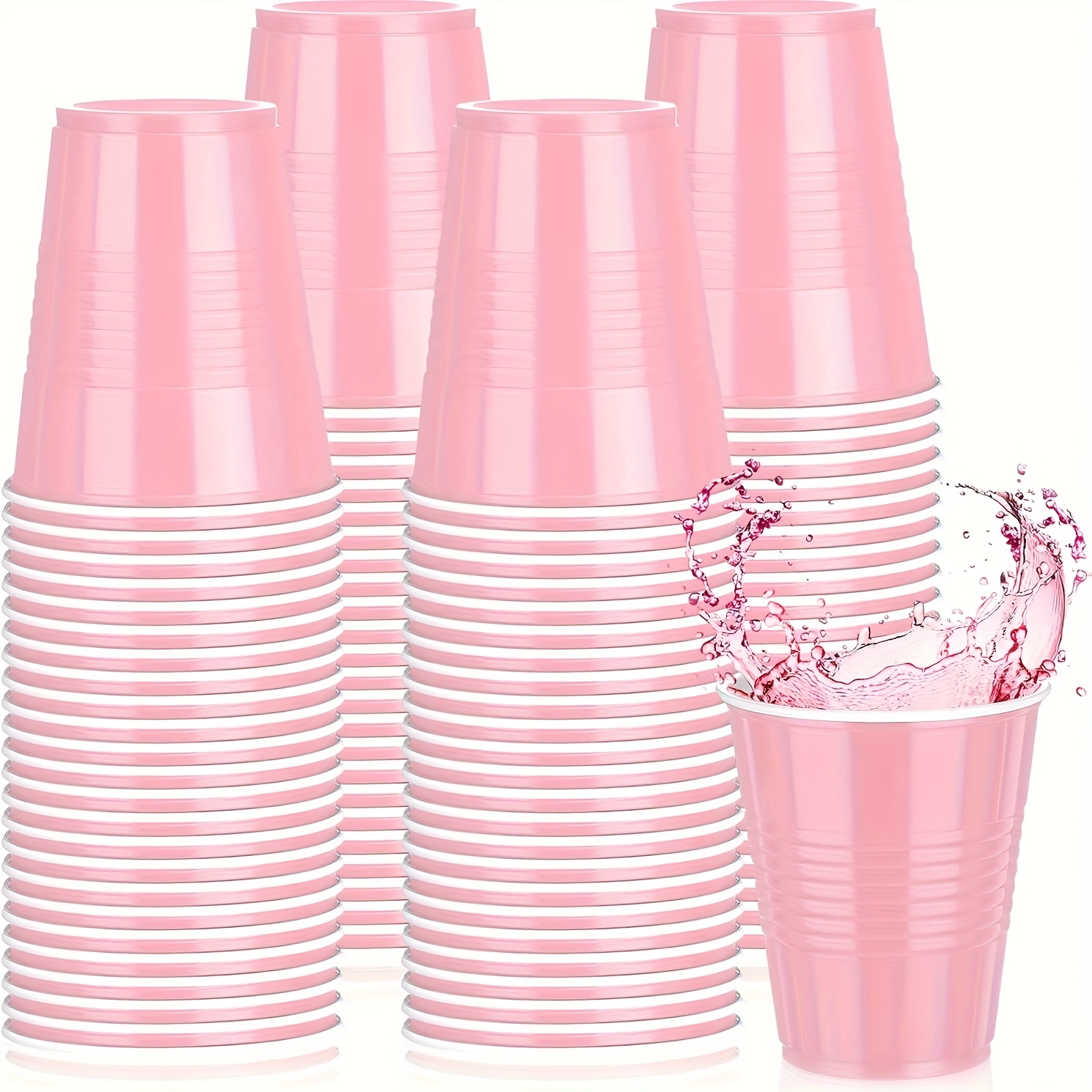 30/10 pack 16-ounce large golden plastic disposable cups for beverages and,  heavy-duty large party cold plastic cups for weddings, outdoor camping,  graduation parties, birthdays, halloween, soda, punch, bbq, and picnics -  home