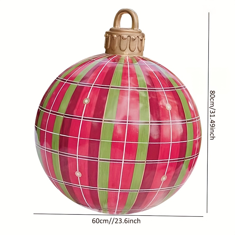 Boule De Noël Gonflable En PVC, 25 Pouces Grosses Boules De Noel
