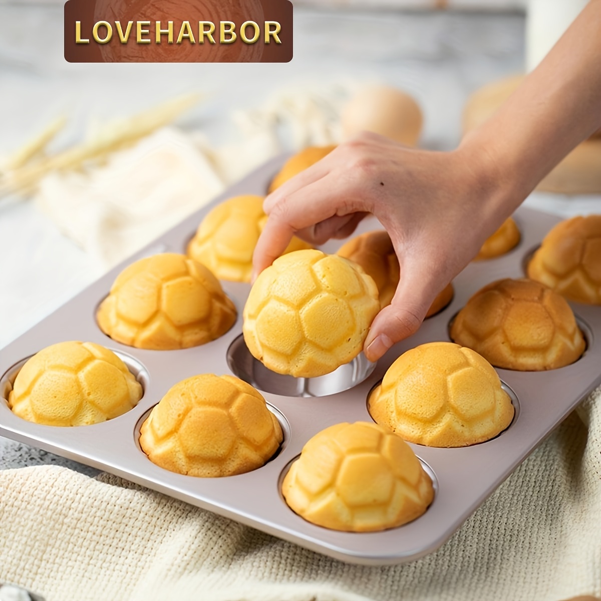 Soccer-themed Cake Mold, 12-cup Football Baking Pan For Oven Use - Perfect For Birthdays & Sports Events