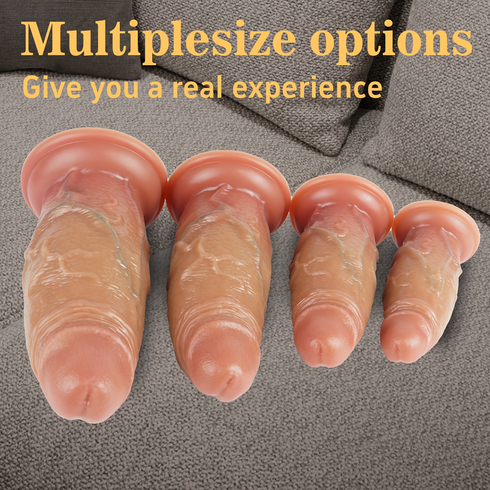 Realistic Huge Thick Dildo with Suction Cup, Suitable for Hands-Free Play, Soft Wide Real Liquid Silicone Dildo, Fat Anal Dildo for Gay and Lesbian Adult Sex Toys and Games, Men's Pleasure, Solo Fun, Realistic Texture, Flexible Material