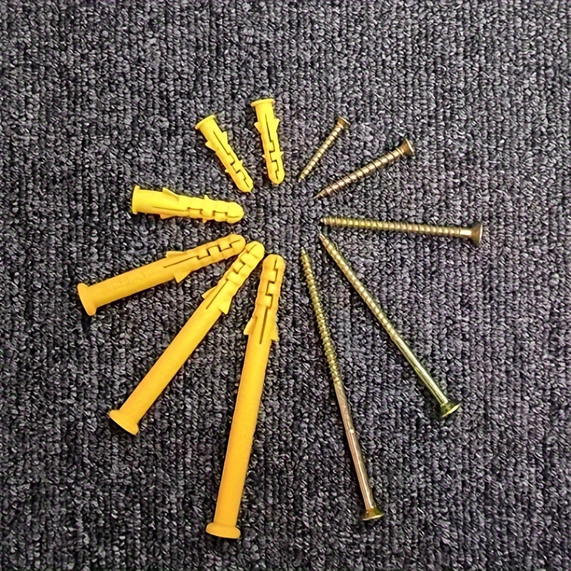 Plastic Drywall Anchors Screw Kits 5 Sizes Flat Head Screws Temu