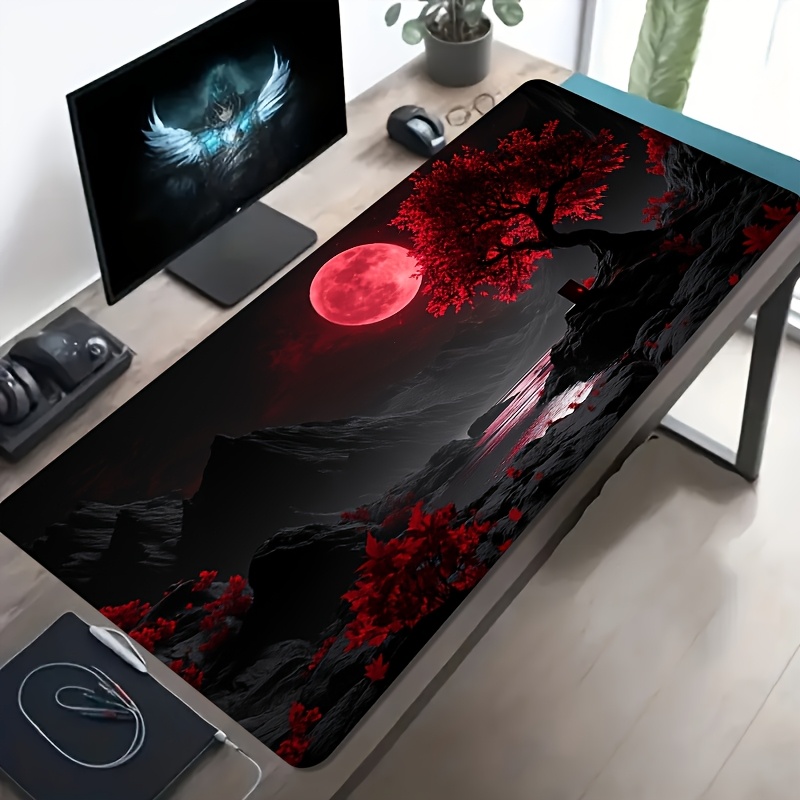 1 alfombrilla de ratón   para juegos de esports,   de fantasía de cuaderno con   de      , antideslizante, base de goma lavable, alfombrilla de escritorio de gran tamaño, adicionales para escritorio de  , adicionales de decoración de computadora, decoración de escritorio, alfombrilla de ratón para juegos resistente a las manchas