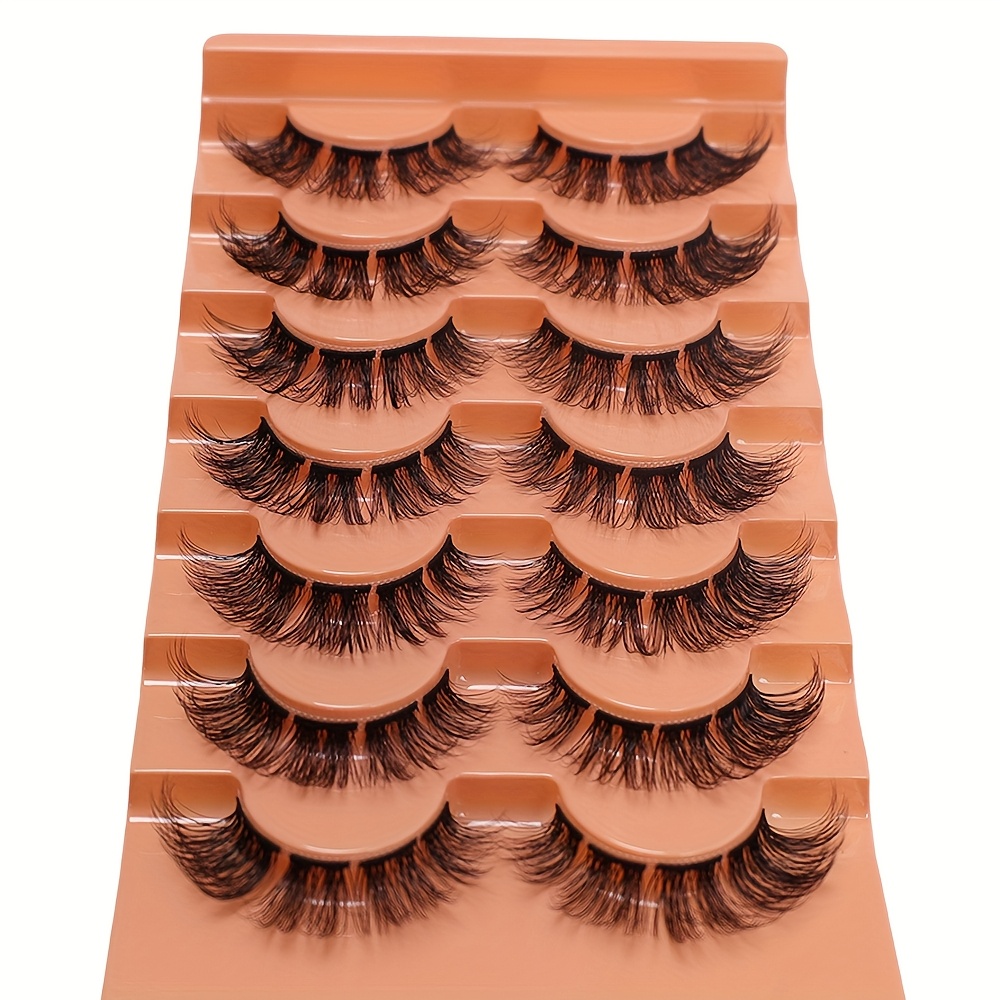 7 Pairs Segmented Layered False Eyelashes Thick Up Eyelashes