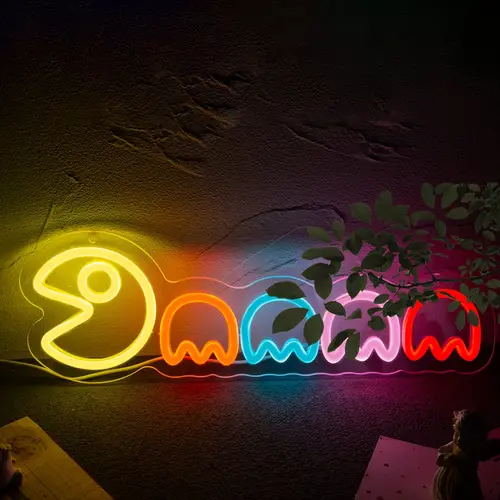 cartoon colorful neon lights wall hanging decoration wall decoration usb interface button control suitable for living room bedroom room restaurant shop any party new year decoration light adjustable