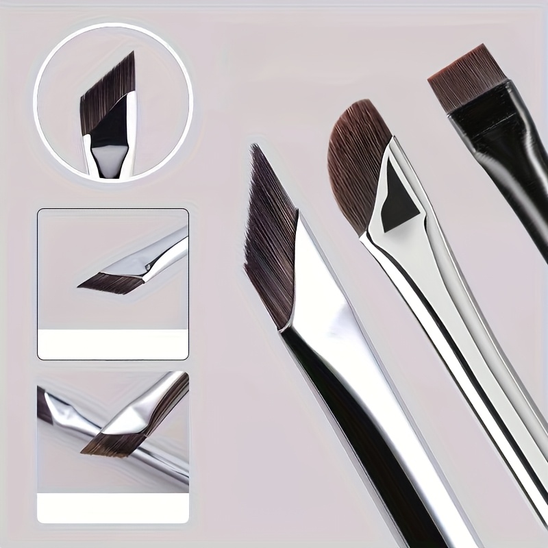 

Pinceaux de à Paupières Eyeliner, Pinceau de Coin Plat Ultra-Mince en de Faucille, Utilisé pour des Sourcils et des Yeux, Outils de Beauté