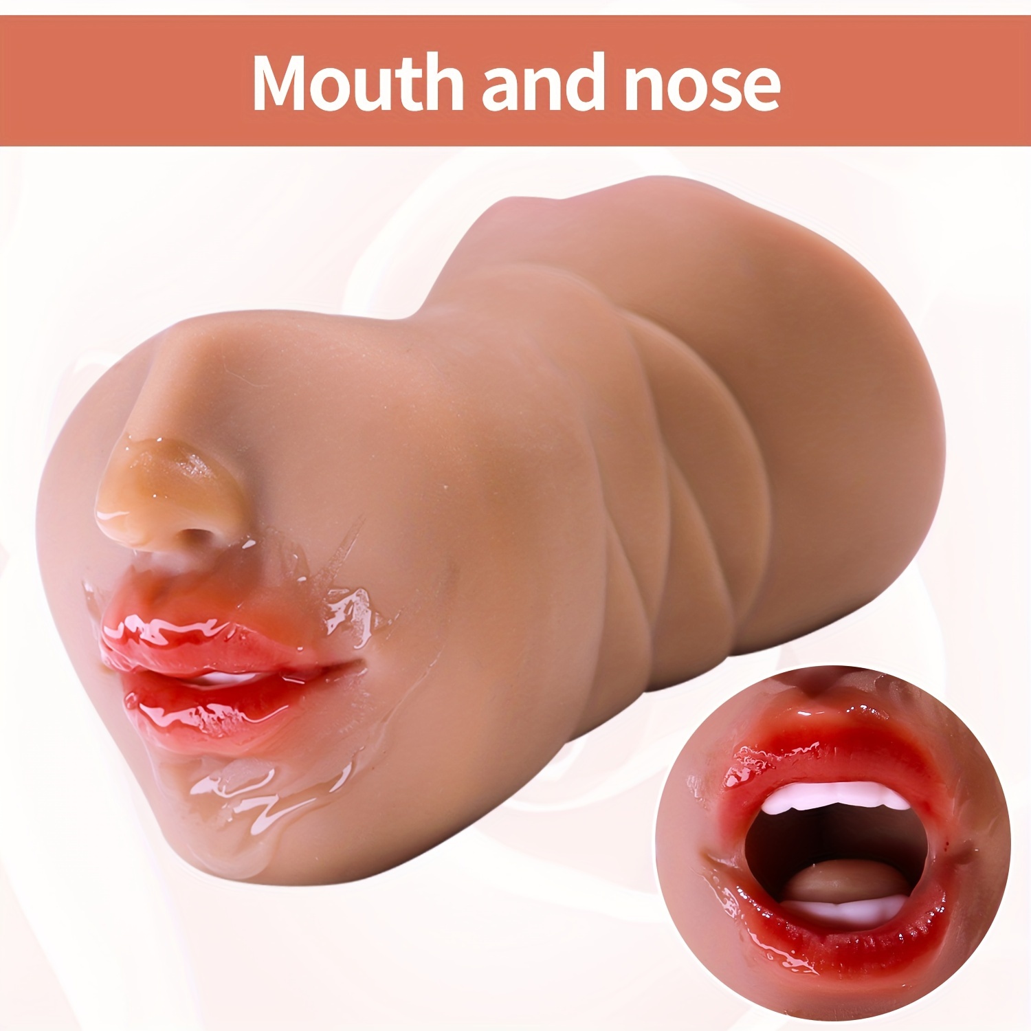 3-in-1 Masturbator: Premium Soft TPE Material, 1.6lb/725g, 9cm/3.54in, 19cm/7.480in, Realistic Female Genitalia, No Battery, Adult Sex Toy
