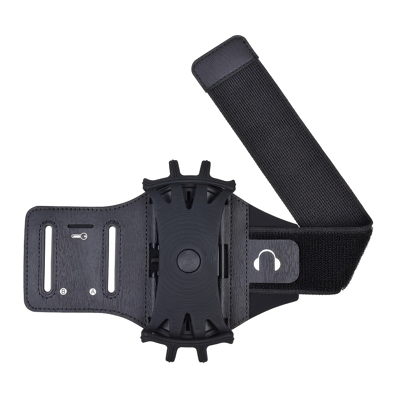 TEMU Support de Poignet Universel Rotatif à 360° pour Téléphone Portable, Brassard de Sport Détachable avec Clip pour Clé, Complet à l'Écran Tactile,