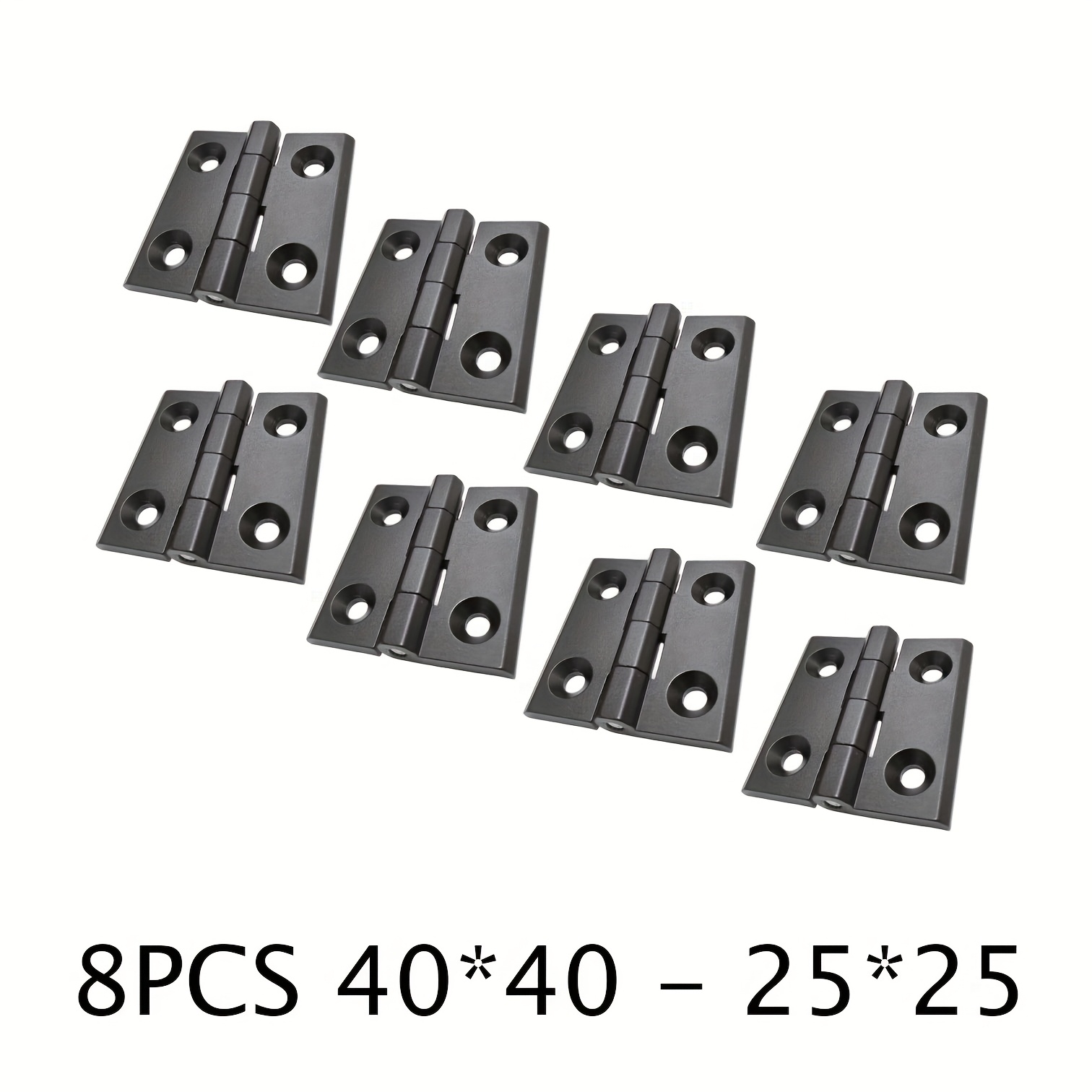TEMU 8pcs Aluminum Alloy Hinges, Extruded Profile Hinges, Solid Hinges, Industrial Cabinet Door Hinges, Machine Tool Hinges, Electrical Box Door