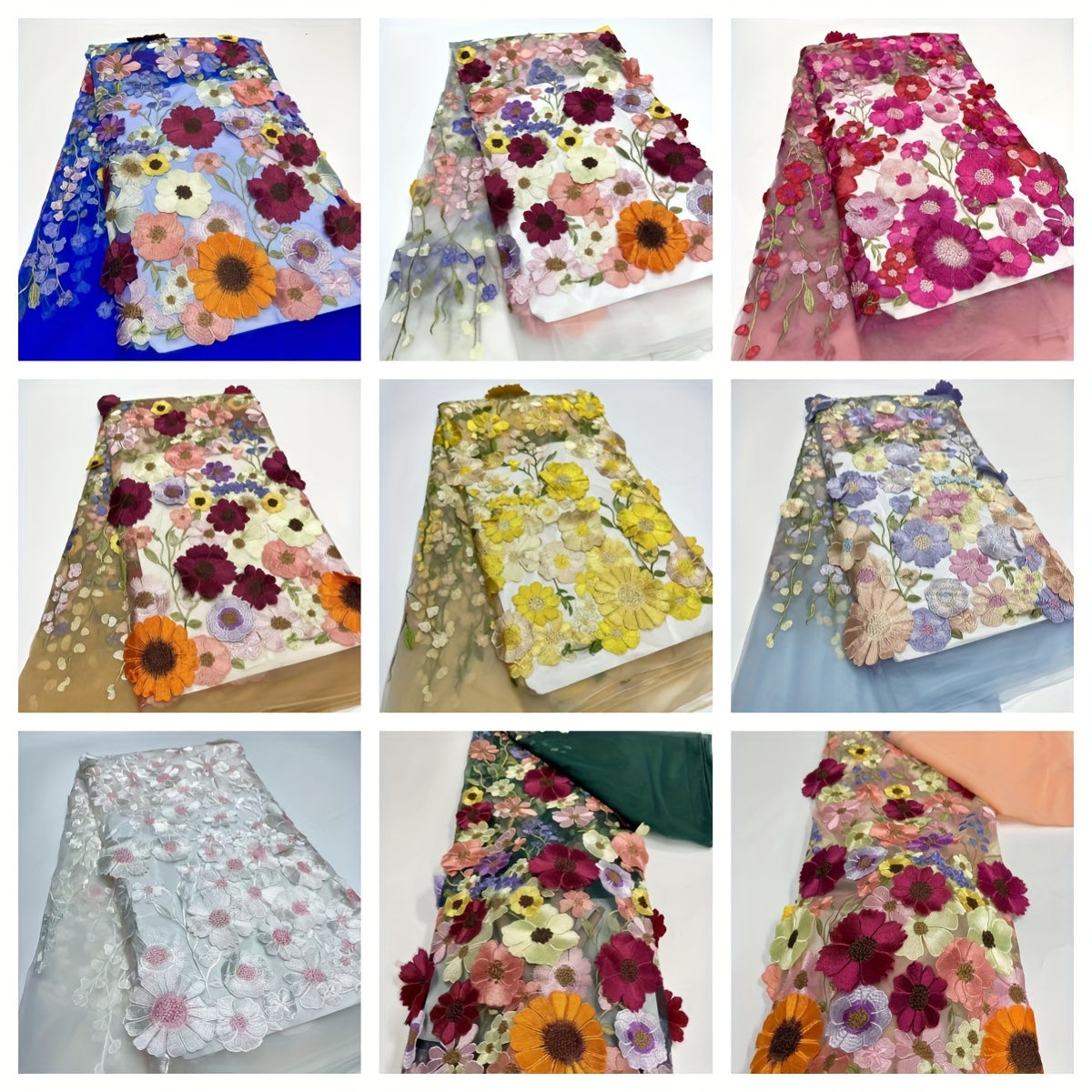 3d Floral Fabric - Temu