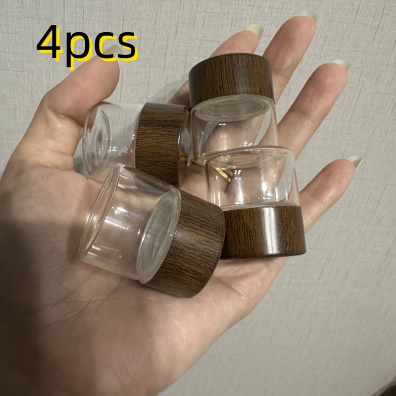 Image of 4-pack Mini Glass Dispenser Bottles - 0.33oz Portable Containers, Travel & Camping - Ideal Christmas Organizer, , Made Of Glass