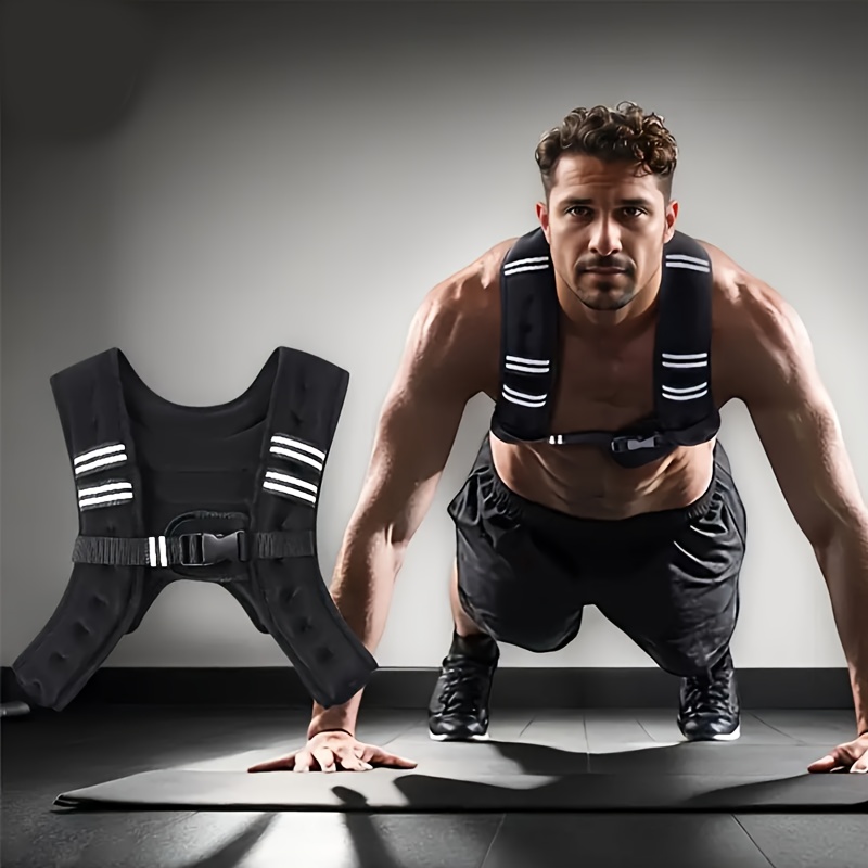 Gewichtsweste 3 Kg / 5 Kg, Mit Reflektierenden Streifen – Verstellbar, Für Training, Laufen, Fitness, Cardio