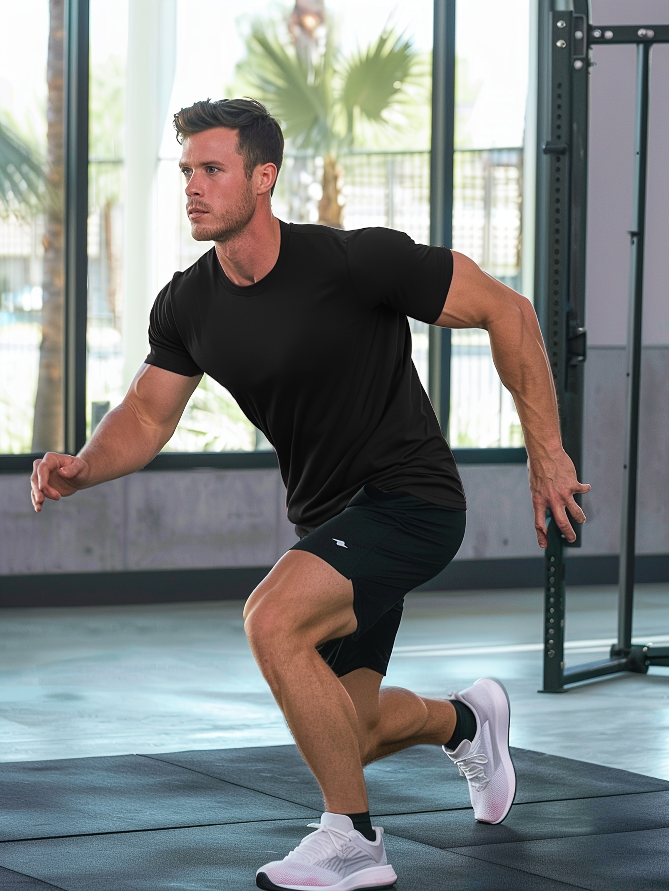 Camiseta Deportiva Ropa Masculina Para Gimnasio Conjunto Camisetas