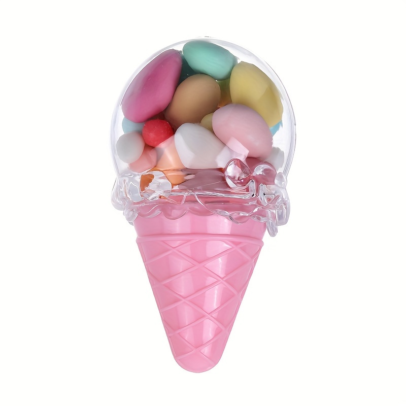 

8pcs Ice Cream Shaped Plastic Box, Creative Candy Box, Ps Transparent Candy Box, Small Business Supplies