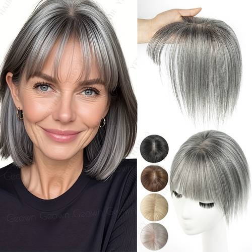 menselijk haar topper stijlloos haarstuk met 3d pony voor vrouwen dagelijkse haarstyling 8 inch/10 inch/12 inch/14 inch