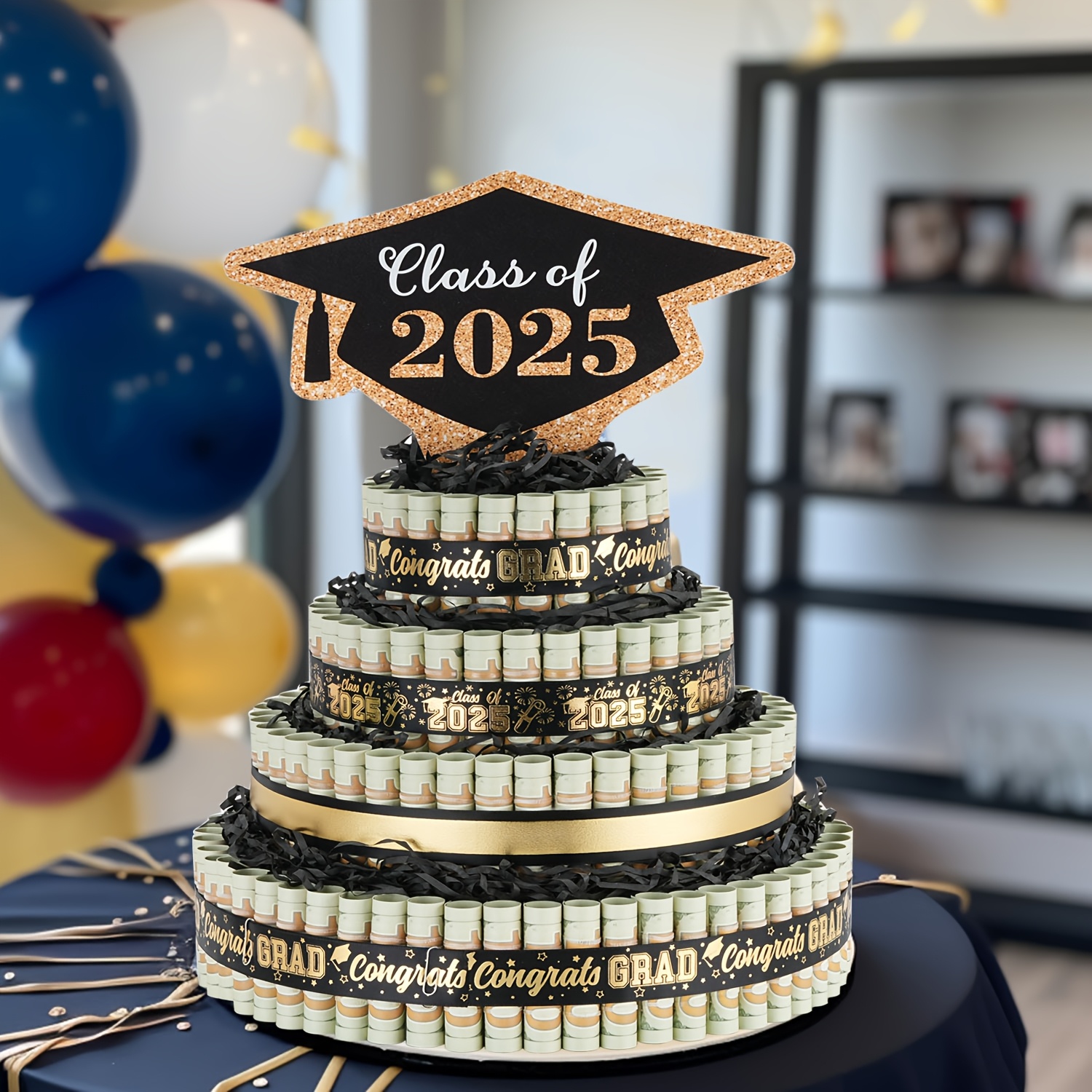 Custom Graduation Tiered Cake Money Holder, College Graduation Money