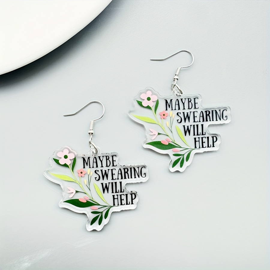 

Unique Acrylic Earrings With Cute Design, Stainless Steel Hooks, Perfect Gift For Teen Girls And Women