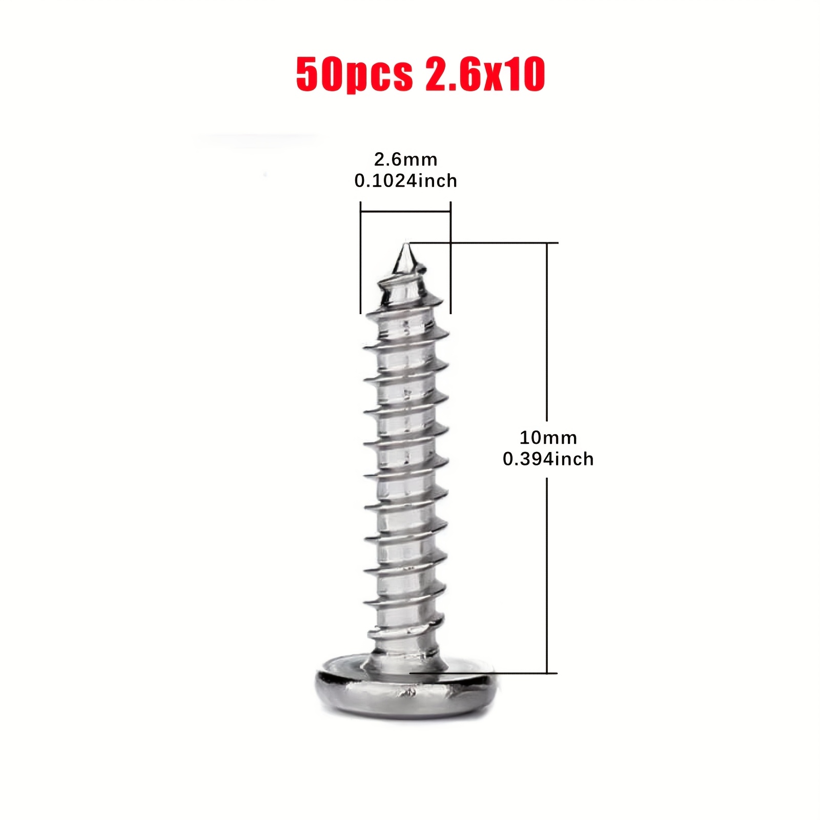 Ctyjia 20 stuks dunne zelftappende schroeven, kruiskop platte kop, 304 roestvrij staal, M6 x 20 mm, houtschroeven voor reparaties