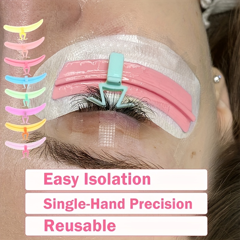 

Silicone Eyelash Spacer Tool, Hypoallergenic, Reusable, Precision Isolation, Manual , -free, With Random Color Packaging For Eyelash Extensions And Makeup