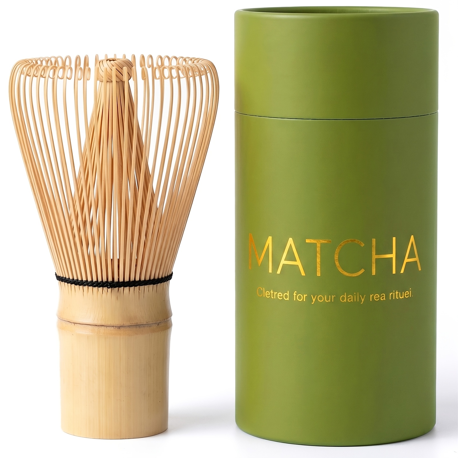 Premium Naturlig Bambus Matcha Gavesett med Visp, Matcha Verktøy: retailer-supplied image