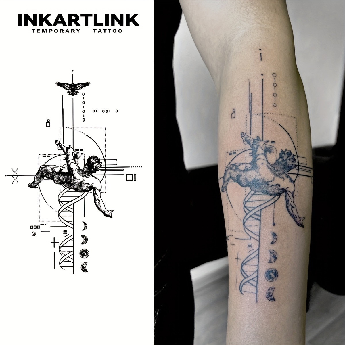 

Inkartlink Revolutionary Technology Tattoos, Semi-permanent Tattoos, Angels, Temporary Tattoos, Fake Tattoos, Waterproof, Authentic Tattoo Appearance, Plant-based, Magic Ink Tattoos