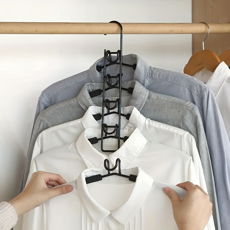 

Space-saving Multi-layer Pants Hanger - Durable Metal, Foldable Design For Jeans, Scarves & More - Perfect Closet Organizer