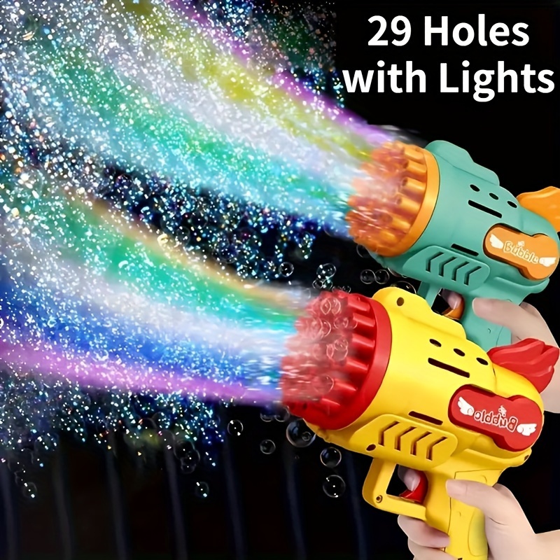 Children's 76 Holes Electric Bubble Machine Handheld Gun New - Temu