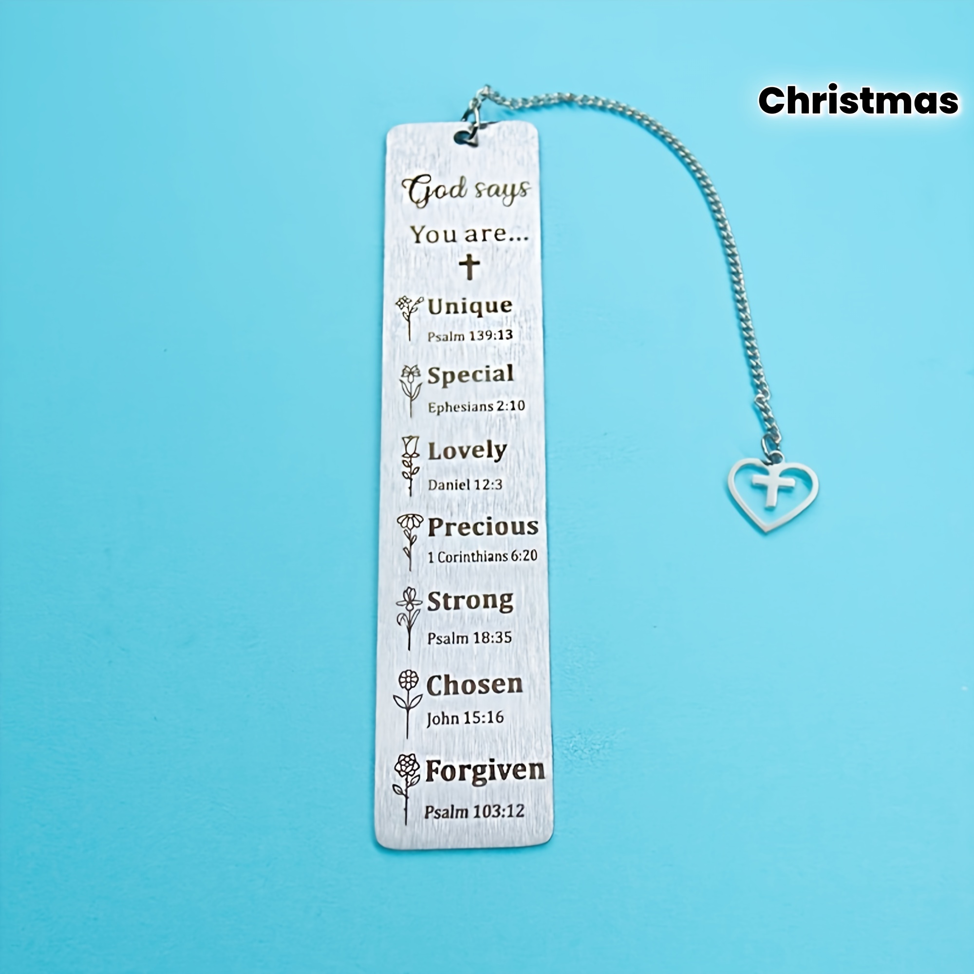 Image of Inspirational Stainless Steel Bookmarks For Readers - Elegant Metal Page Markers For Book Lovers, Thoughtful Gift For Teachers, Parents, , Christmas And Birthday Present
