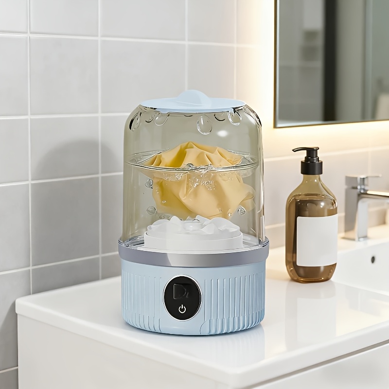 Washing Machine, Portable Washing Machine, Small Washing Machine, Mini Clothes Washer, Underwear Washing Machine, Panty Washer, Quick-cycle Washing Machine, Portable, Suitable for Travel and Business Trips, Keeps On-the-go Clothes Clean