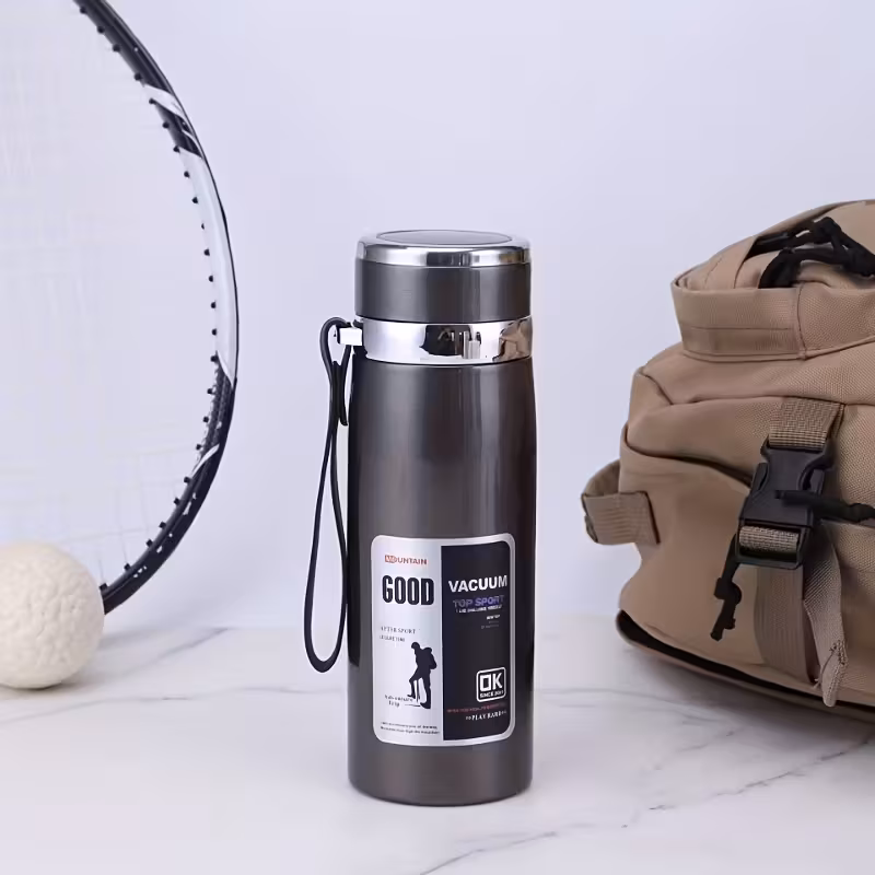 1000ml large capacity insulated cup with leak proof lid carry strap double wall vacuum insulation for hot cold drinks glossy durable lightweight for camping gym travel hiking ideal gift for men women christmas valentines day Product details 8