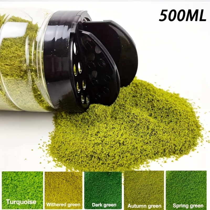 

500ml Bottle Fine-grained Grass Powder Sponge Powder For Model Scene Landscape Material Diy Train Model Landscape Accessories Ground