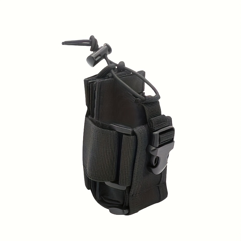 1pc Black Outdoor Walkie-talkie Bag, Universal Walkie-talkie Pouch, Multifunctional Tactical Waist Pack For Outdoor Adventure - Msc 20 Series Radio Bag, Adjustable Size, Durable Polyester Fabric