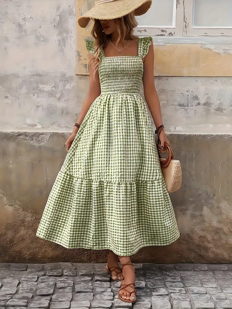 spaghetti strap floral pattern ruffles casual dress Short Floral Print Spaghetti Strap Dress The Dress Outlet