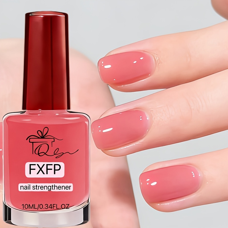 Honey Pink Strengthening Oil - Quick-drying, No Lamp Required, Durable Formula, Suitable For Weak Or Soft Nails, For Busy Professionals