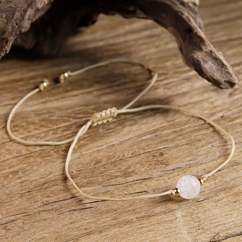 E-shop Naturmondstein Armband mit 14K vergoldeneten Perlen - Elegante und schlichte weiße Schmuckstücke für den täglichen Gebrauch, vielseitiges