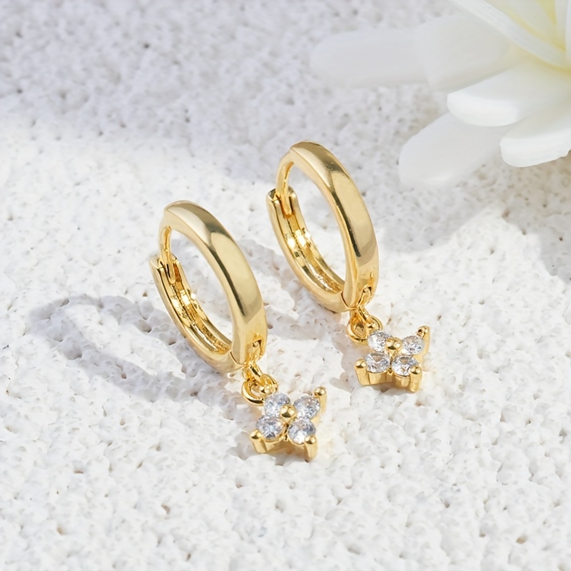 Geometric Flower Pendant Earrings for Parties