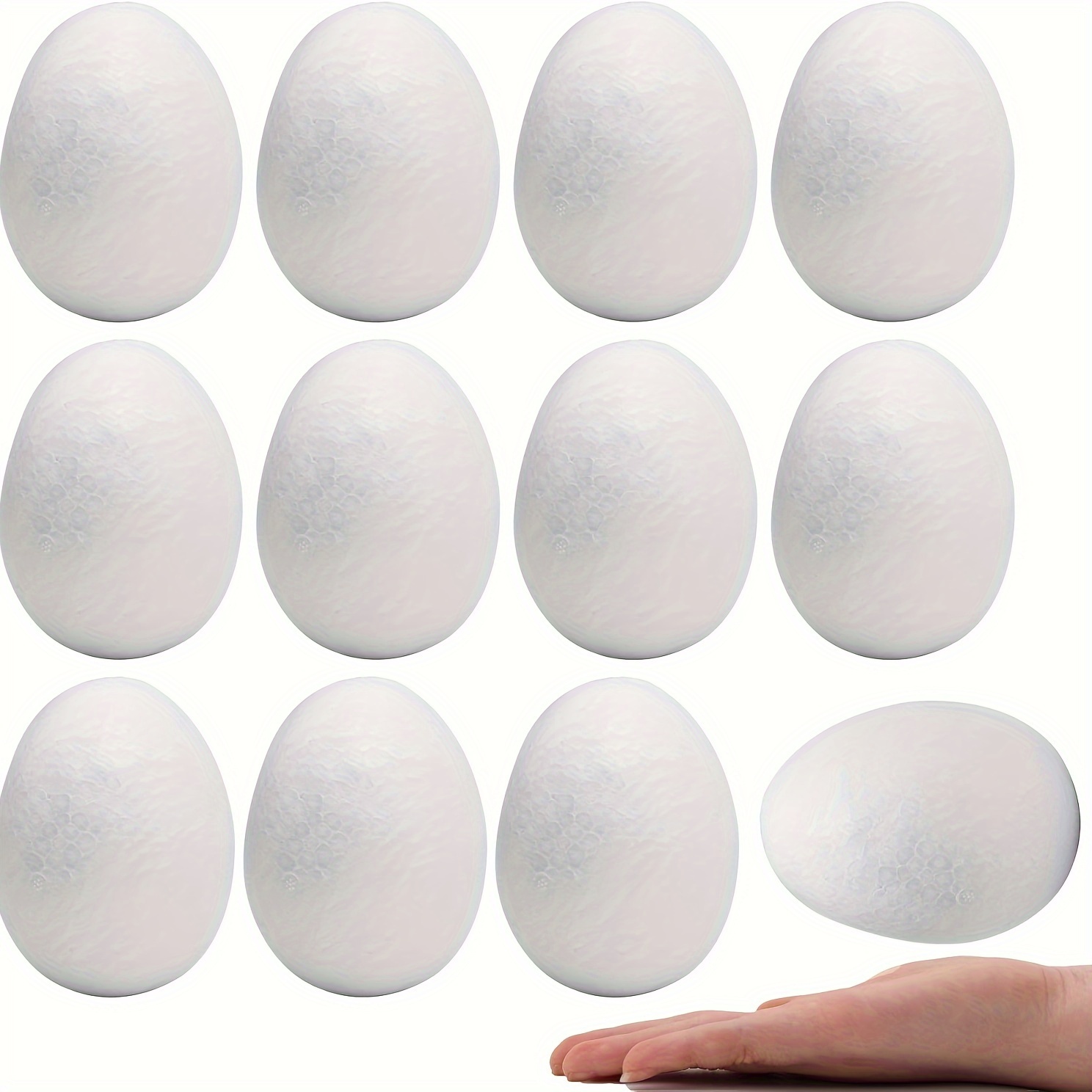 

3.75 Inch (9.5cm) Foam Egg - Smooth, Decorative, Suitable For Spring, Easter, Christmas, Art Projects, Diy Crafts, School Activities, And