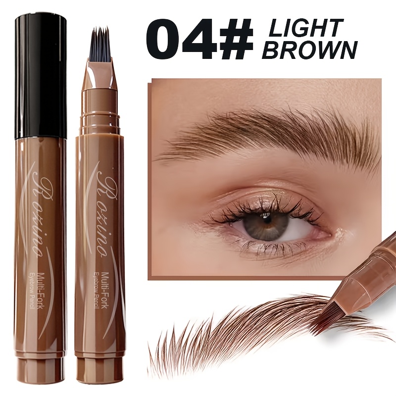 Dual-Action Quick Water Eyebrow Pencil with Multi-Branch Brush Head Design: Defines Each Hairline with a Single Stroke, Precisely Fills in Hairline, Waterproof, Long-Lasting, Smudge-Proof. Three-Dimensional Hair Flow Technology for Natural Blending