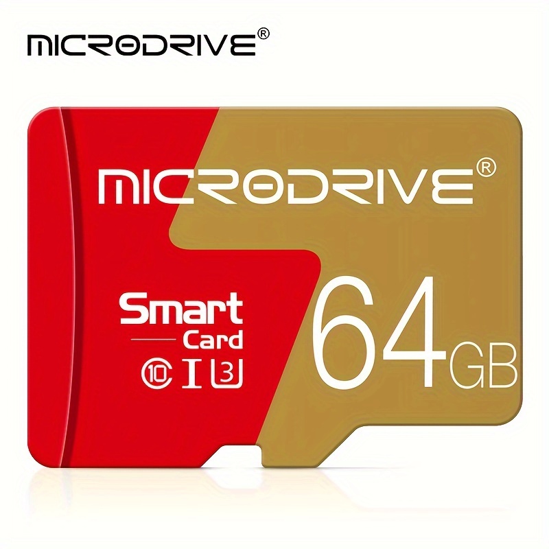 TEMU Marque Microdrive Nouveaux Styles Carte Micro TF SD Mémoire Flash Carte TF Dorée et Rouge U3 Classe 10 Mini SD Carte 4 Go 8 Go 16 Go 32 Go 64 Go