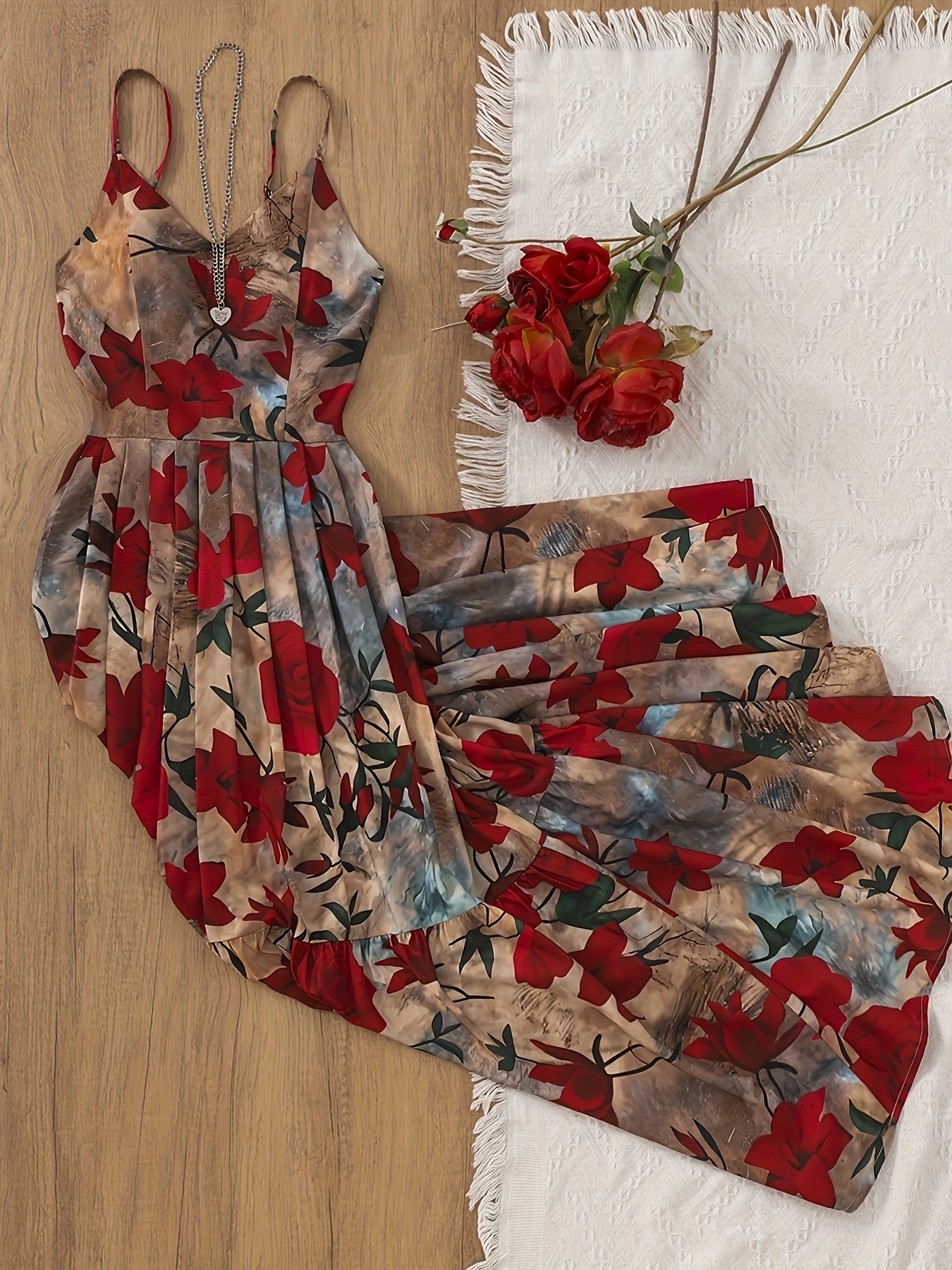 Treat Ürself Floral vintage like dress vintage floral dress sold on Temu United States