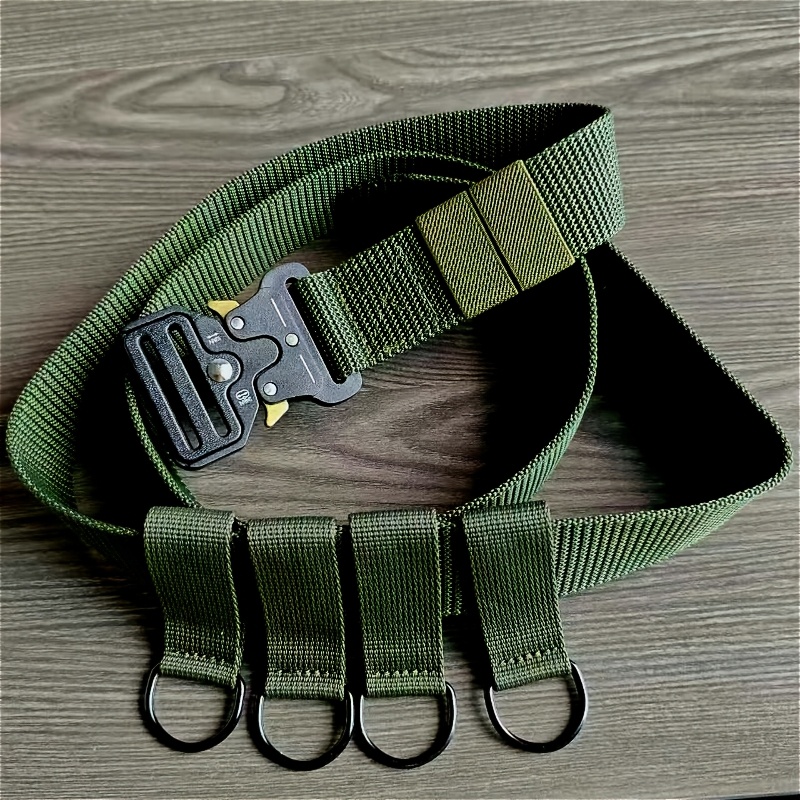 TEMU [] 1.6m Extra Long Quick 63 Inch For 400lbs  Men - Plastic Snake No Metal, 4 D-rings, Nylon Webbing, Travel Friendly Outdoor, Fits Waist 55-63