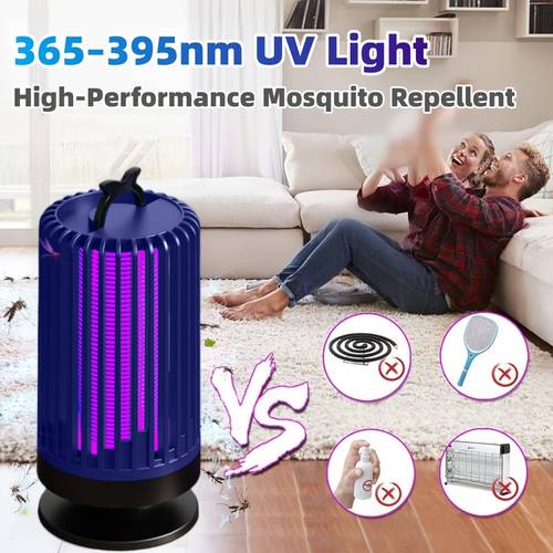 2pcs 1 size and purple light electric mosquito repellent lamp no radiation power no battery hanging and desktop use
