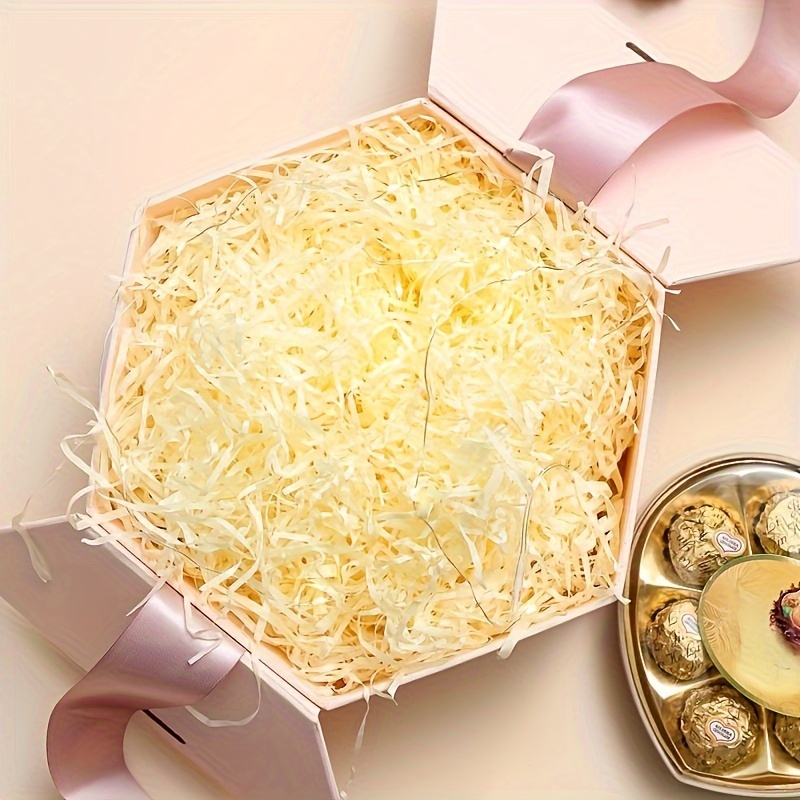 200g Pack Rainbow Paper Shredded Filler - Recycled Decorative Nylon Yarn for Gift Baskets, Box Stuffing, Crafts & Party Supplies, Mixed Colors, Durable & Versatile, Craft Supplies, Vibrant Colors, Craft Enthusiasts