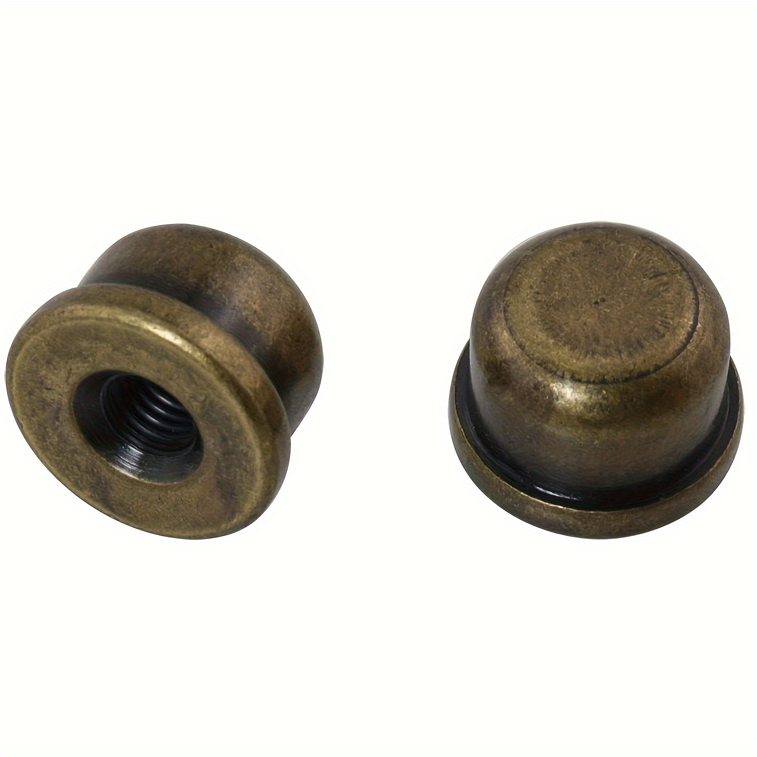 2-Pack Lamp Shade Holder Finial – Black & Gold Metal, 1/4-28 Thread Nut, Aluminum Alloy, For Table Lamps And Floor Lamps (25mm Head)
