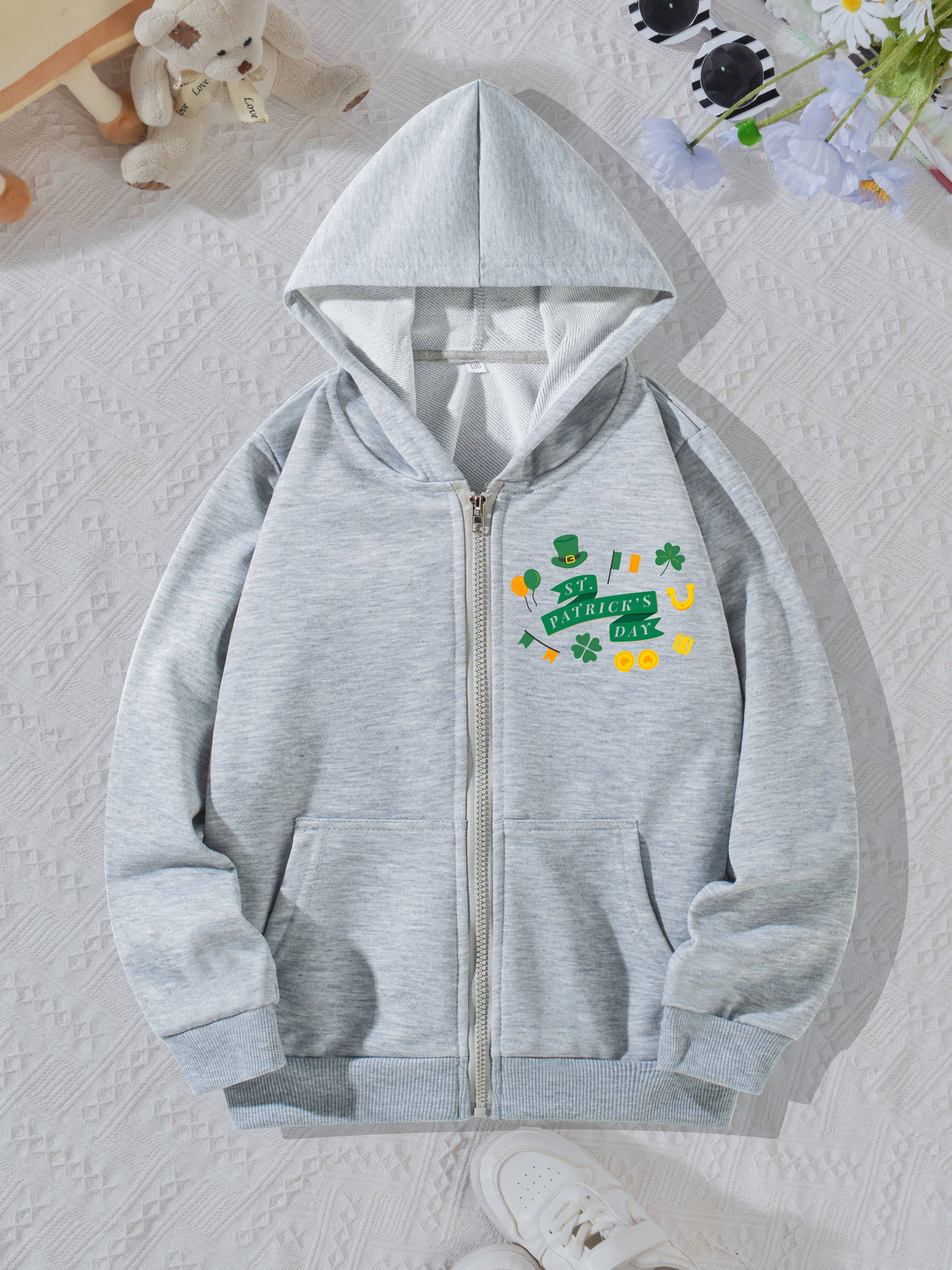 St. Patrick's Day Elements Print Boys/ Girls Casual Hoodie - Temu