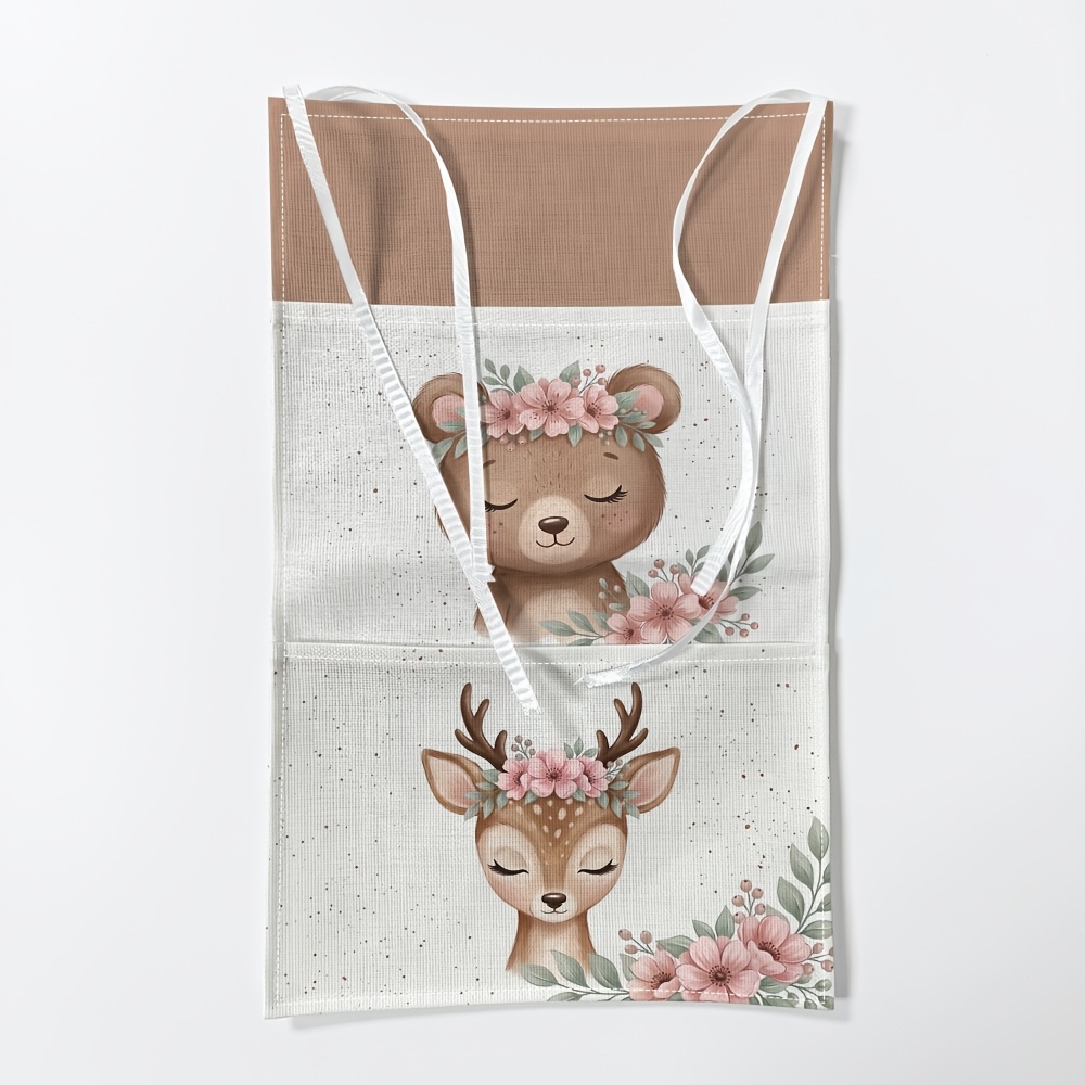 TEMU Organisateur Suspendu 1 pièce à Motif Floral des Bois avec Étagère à Couronnes de , , Fleur, - Convient pour Rangement de , Porte-Couches,
