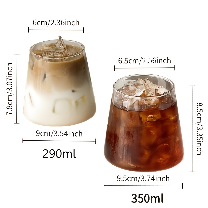 TEMU 1pc Japanese Glass Cup - Transparent High Borosilicate Coffee Cup, Reusable & Dishwasher Safe, Perfect For Home, Office, And Holiday Gatherings,
