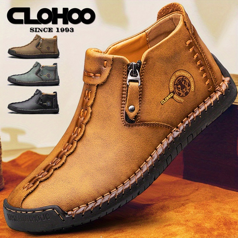   mens slip loafers with upper rubber sole   casual moccasins suitable for outdoor daily wear round toe comfortable sneakers solid color