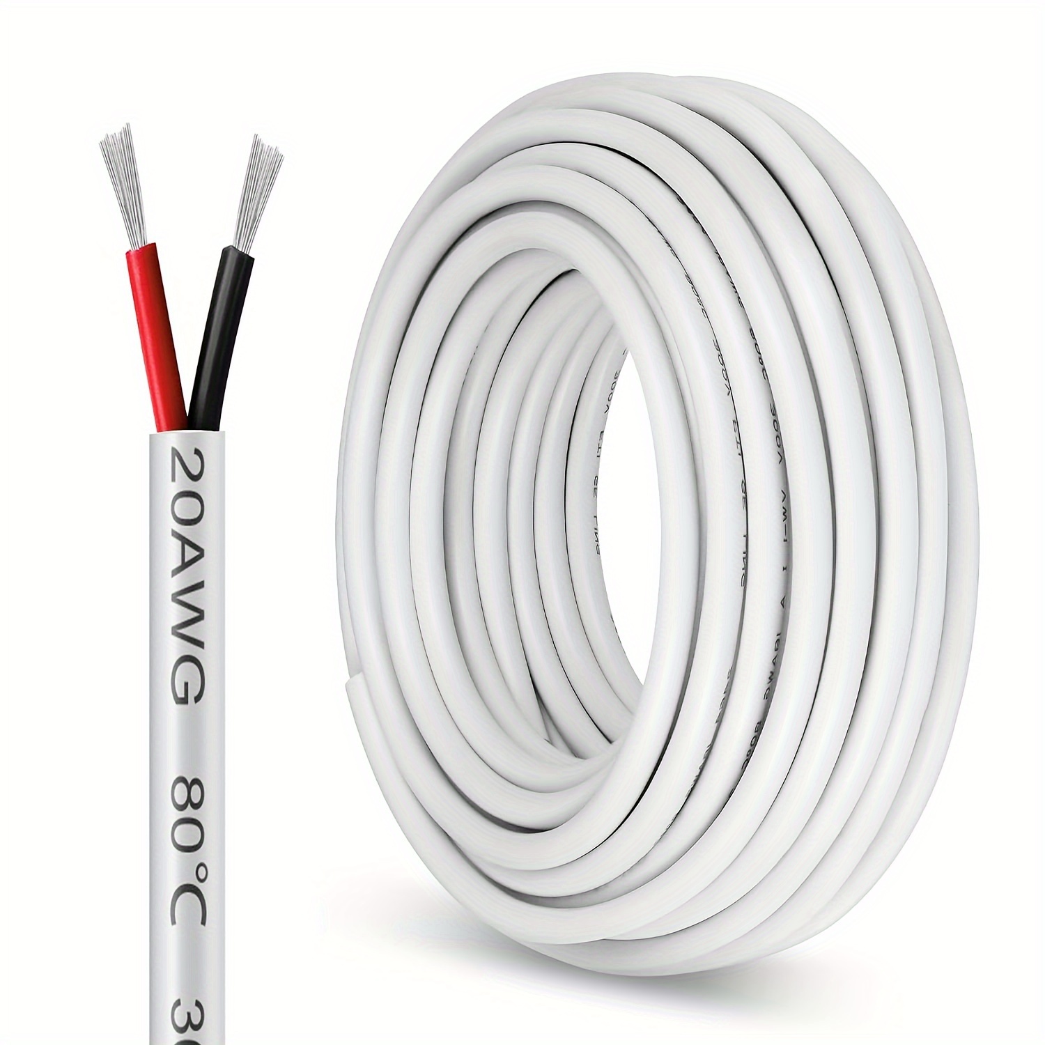 1pc 18awg 0.85mm² 電線 4 コア延長ケーブル 50 フィート ul2464 5v 